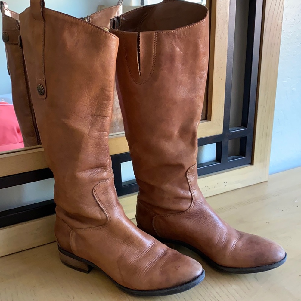 Women's Tall Leather Riding Boots - Brown